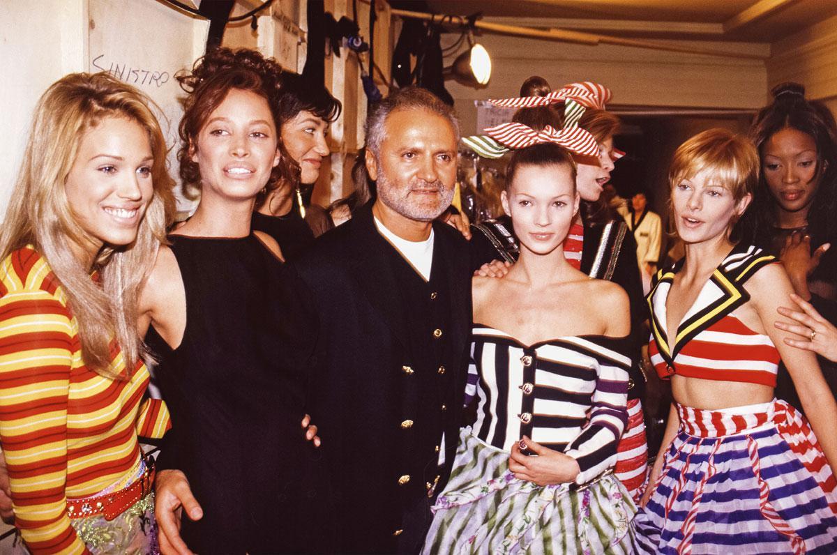 Avec Kate Moss, en 1993.