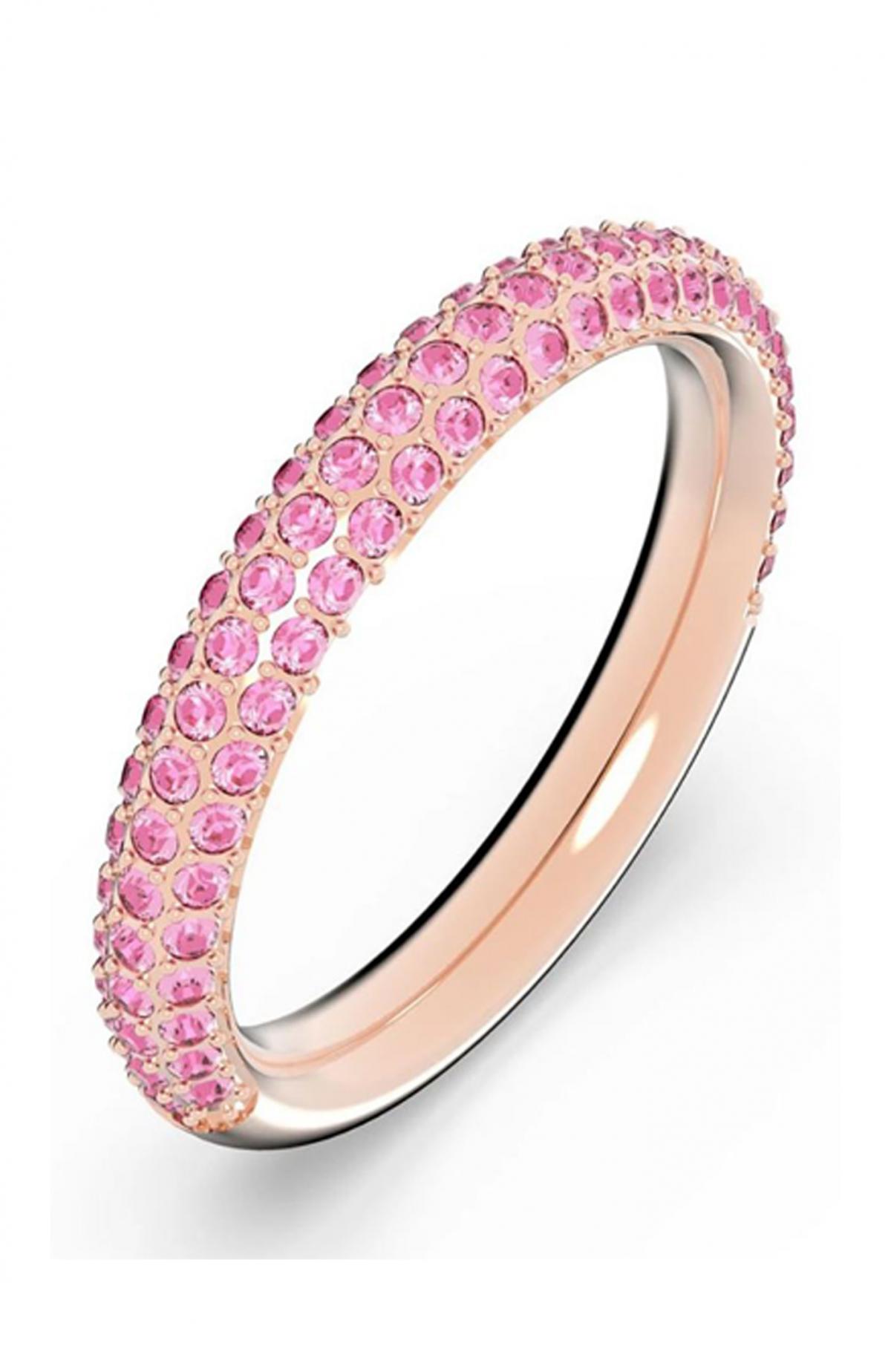 Ring met roze kristallen