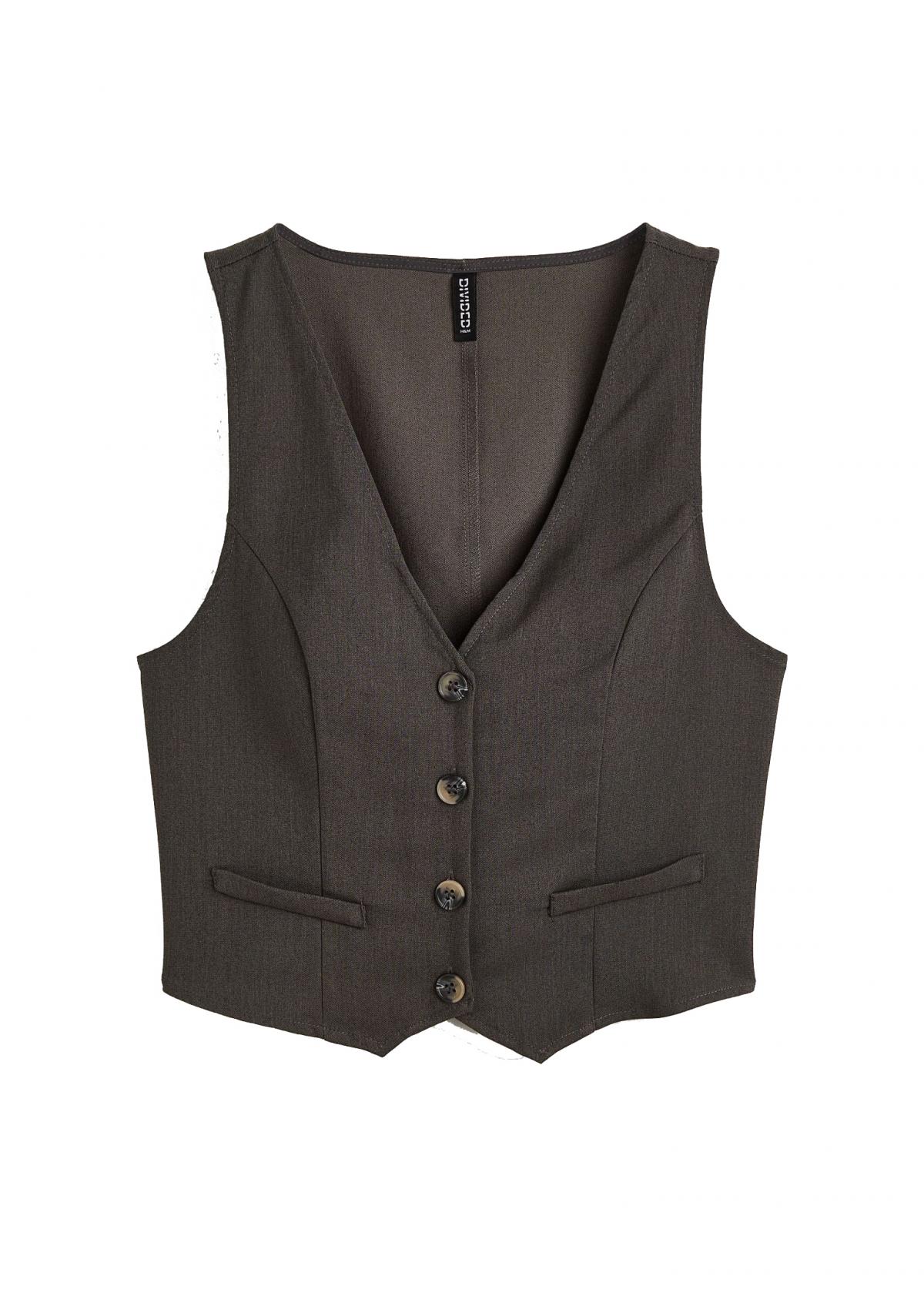 Donkergrijze gilet