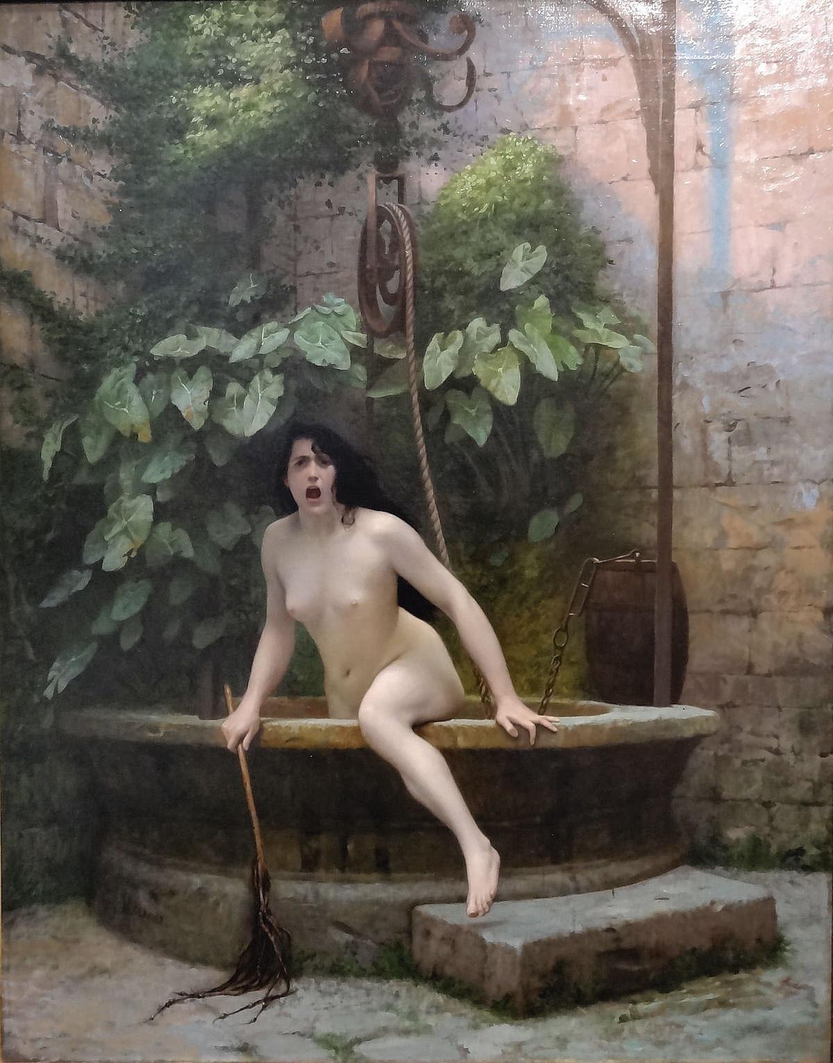 La Vérité sortant du puits, tableau de Jean-Léon Gérôme (1896), accompagne souvent le conte, sur le Web.