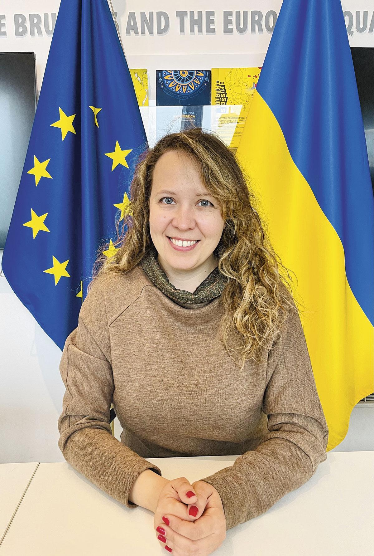 Originaire de Donetsk, Lyuba Karpachova est responsable du département Réfugiés de l’ONG bruxelloise Promote Ukraine.
