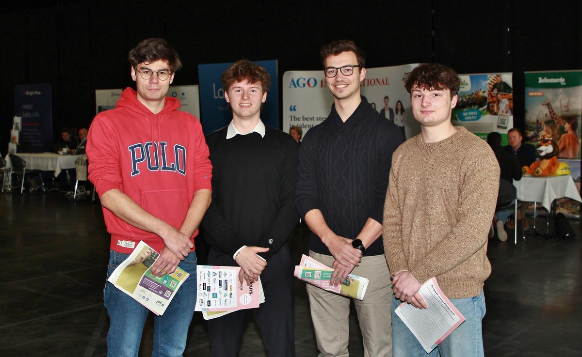 Vlnr. Jérémy Jilamen, Liam Van Kerckhove, Thomas Vanderheeren en Sander Prevost.