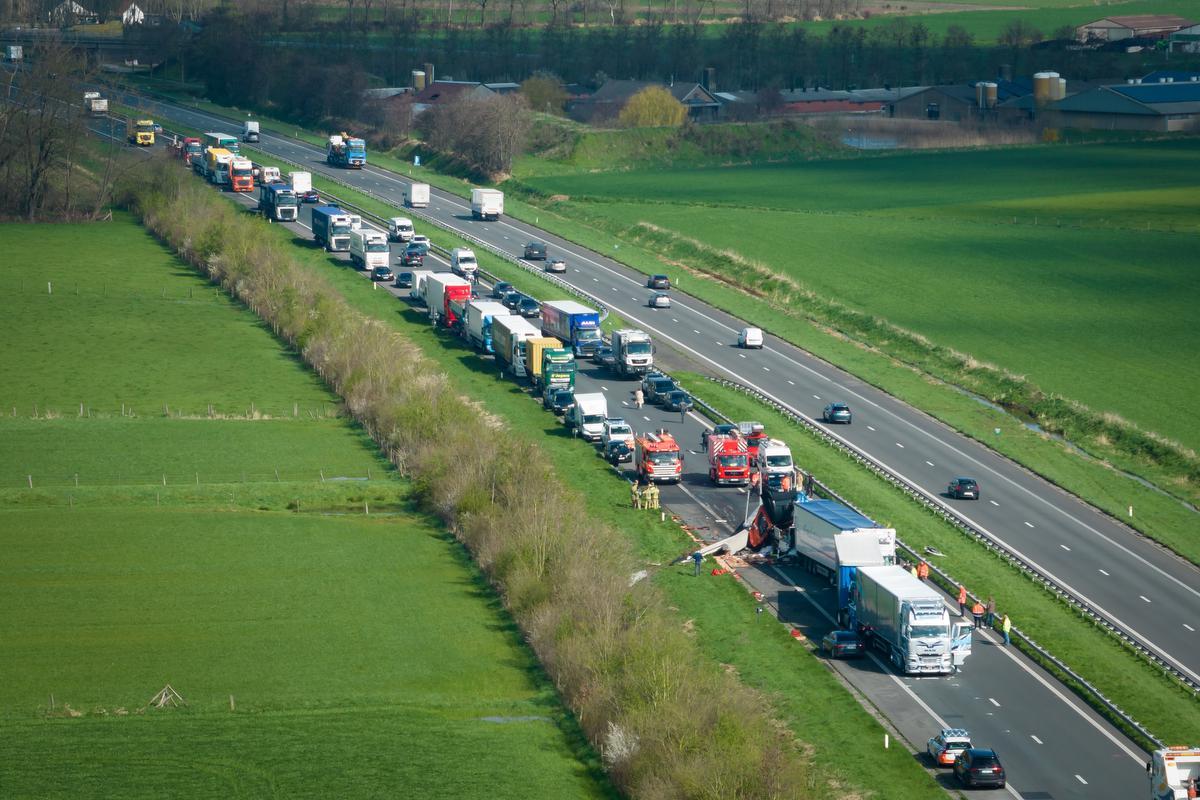 Het ongeval zorgde voor zware hinder op de E403.