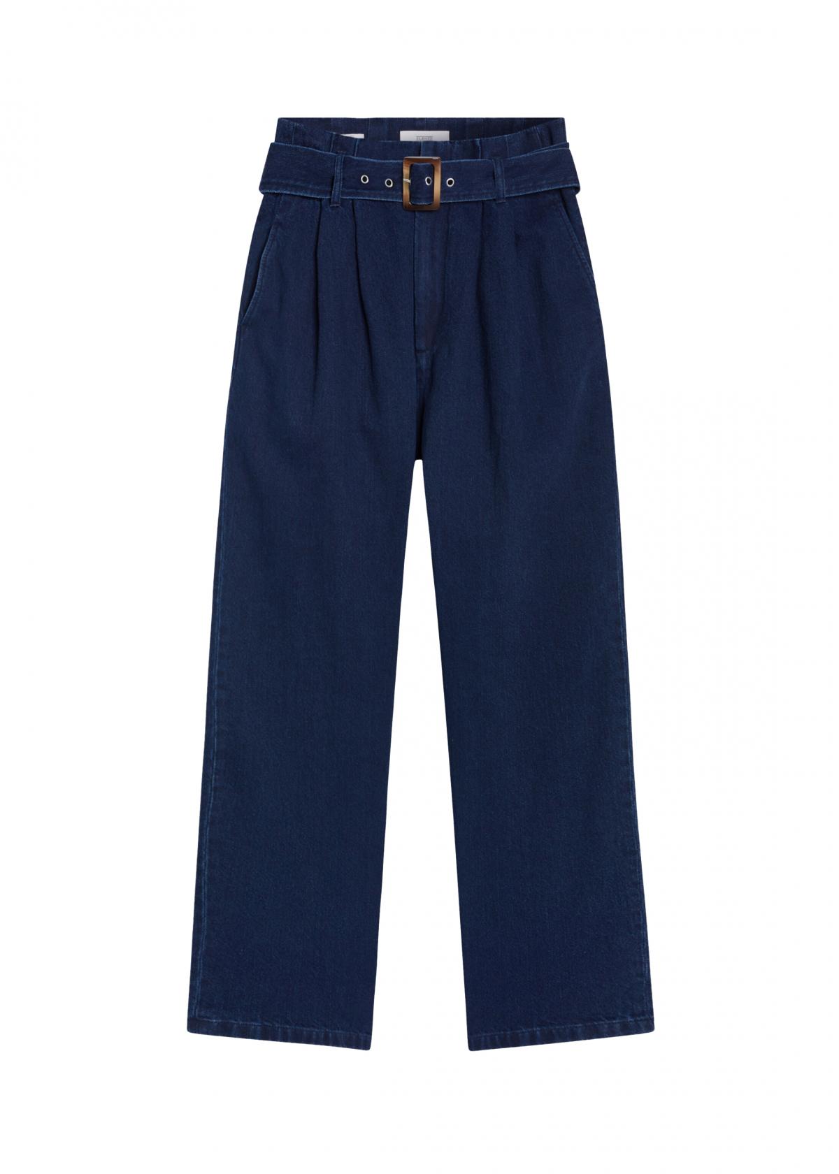 Donkere jeans met tailleriem