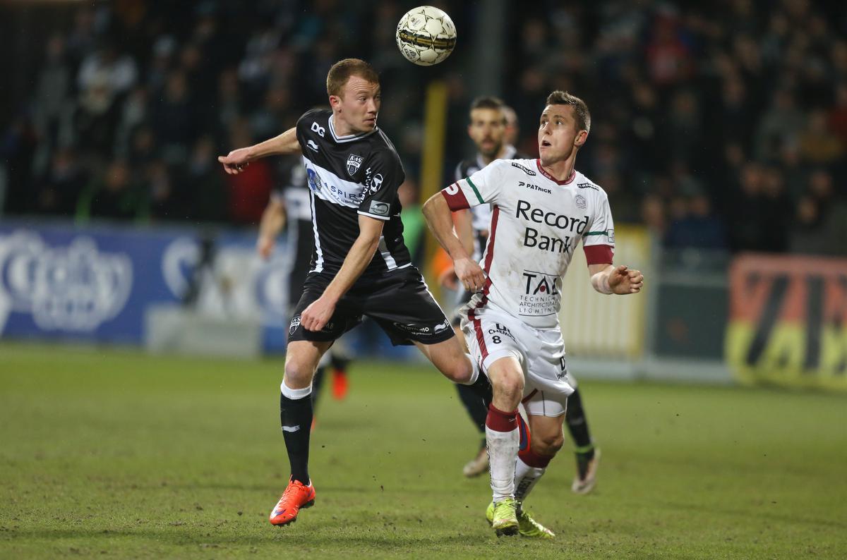 Brüls in 2017 tijdens zijn tweede periode bij Eupen. Toen nog tégen Zulte Waregem.