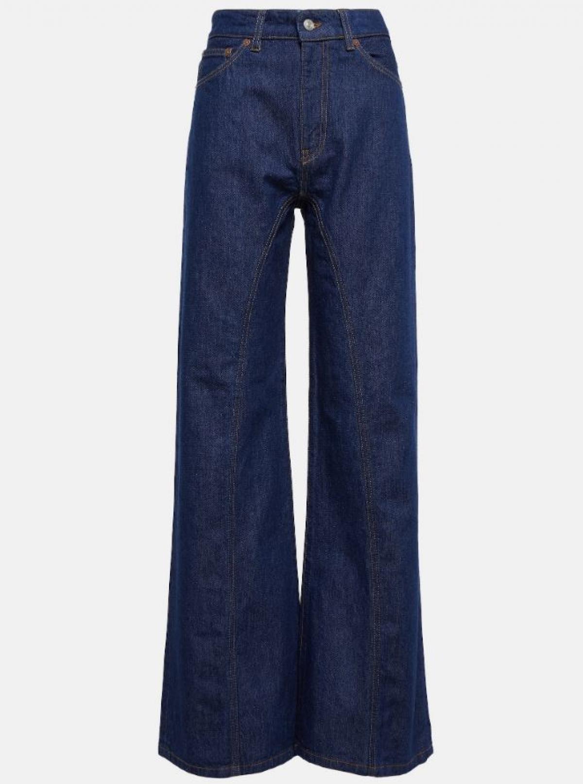 Flared jeans in donkere denim