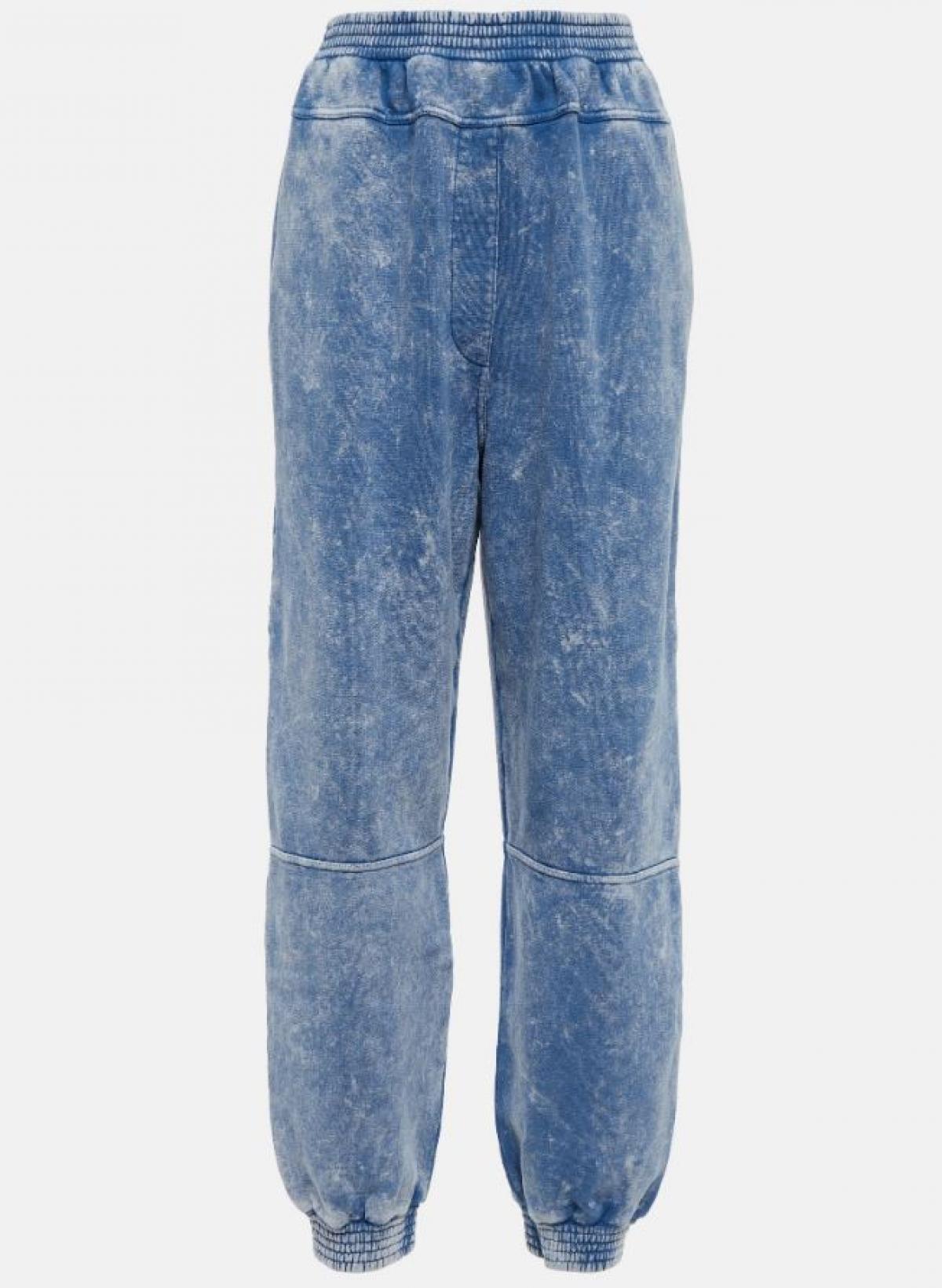 Sweatpants in faux-denim look