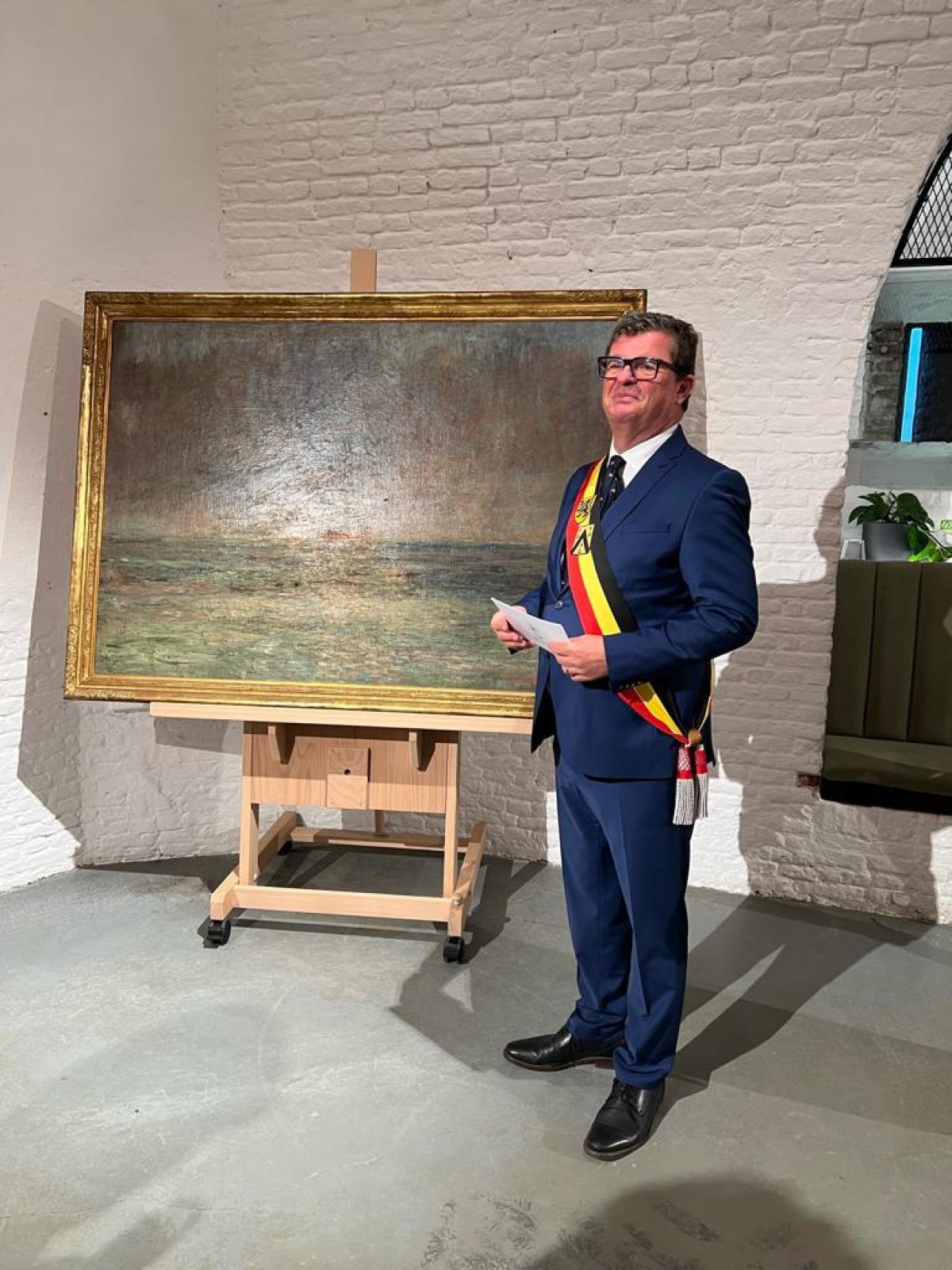 Burgemeester Tommelein presenteerde de Europese leiders een schilderij van Ensor.