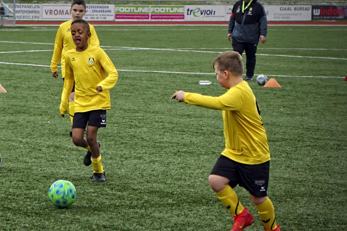 Nebiy in actie bij de G-ploeg van Menen.