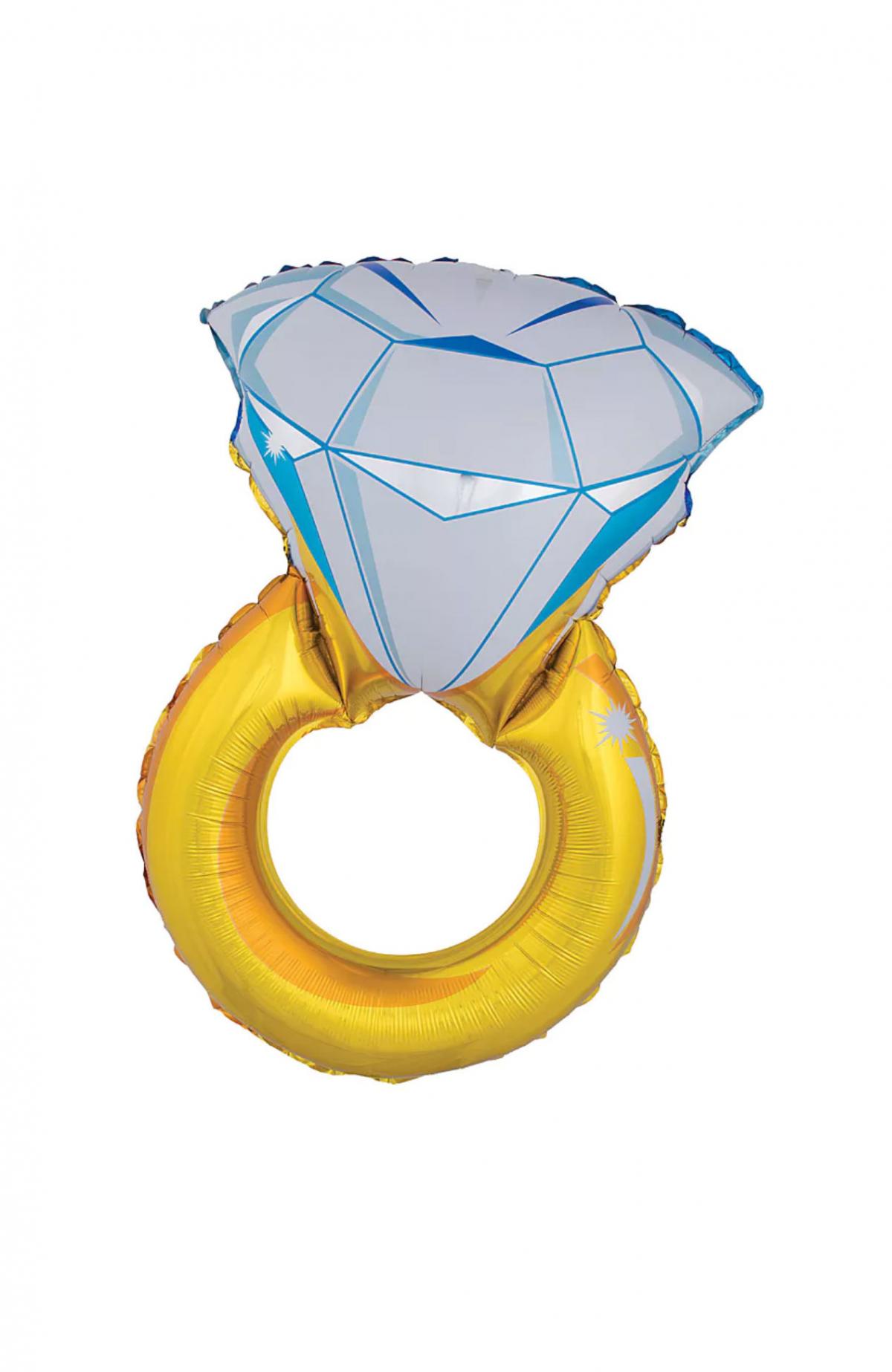 Folieballon in de vorm van een diamanten ring