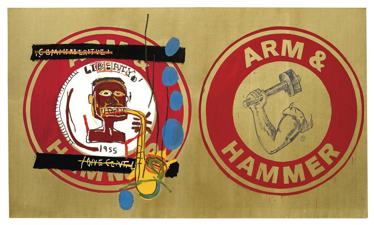Jean-Michel Basquiat, Andy Warhol, Arm and Hammer II, 1984-1985. Collection Bischofberger, Männedorf-Zurich, Suisse
