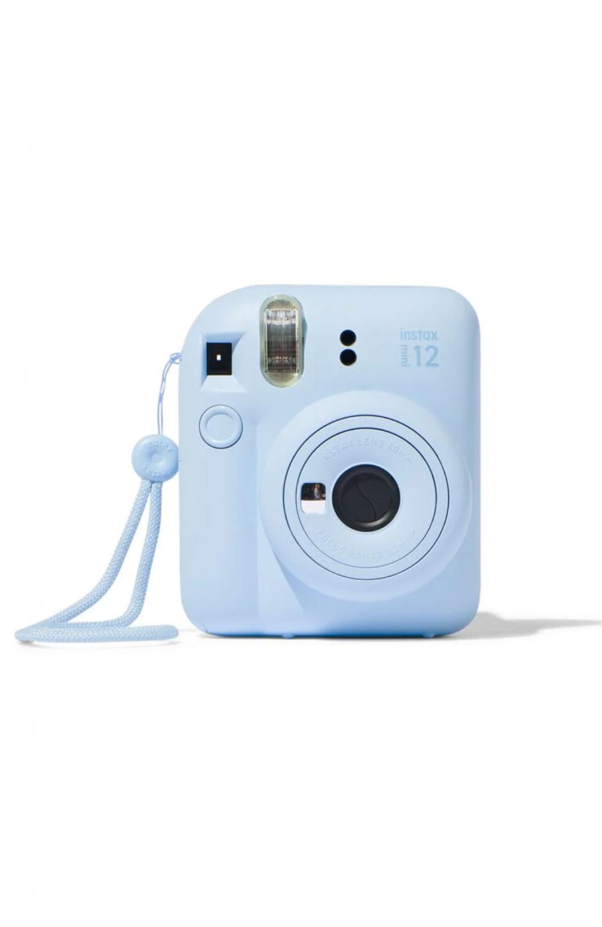 Pastelblauwe polaroidcamera Instax mini 12 
