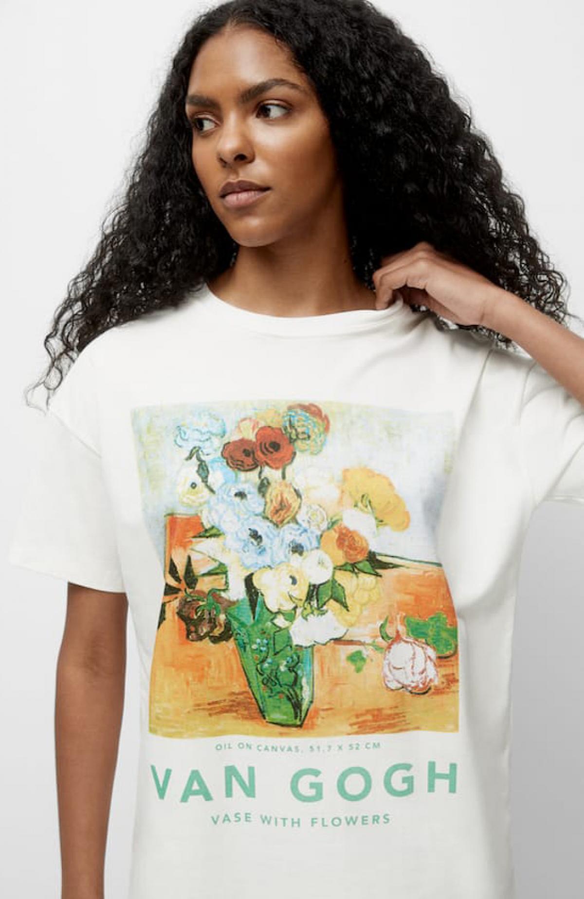T-shirt met schilderij van Van Gogh 