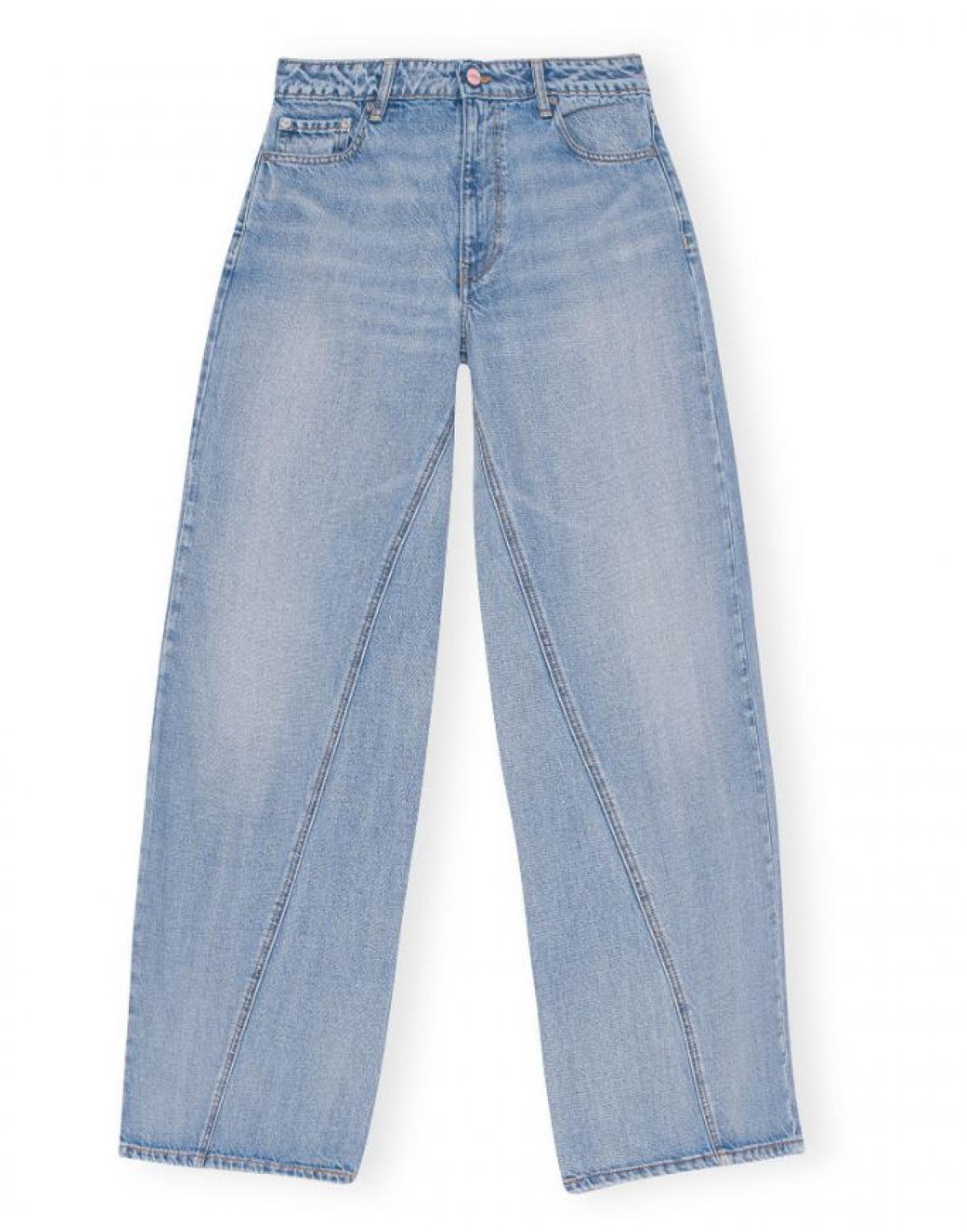 Vintage style denim met light wash 