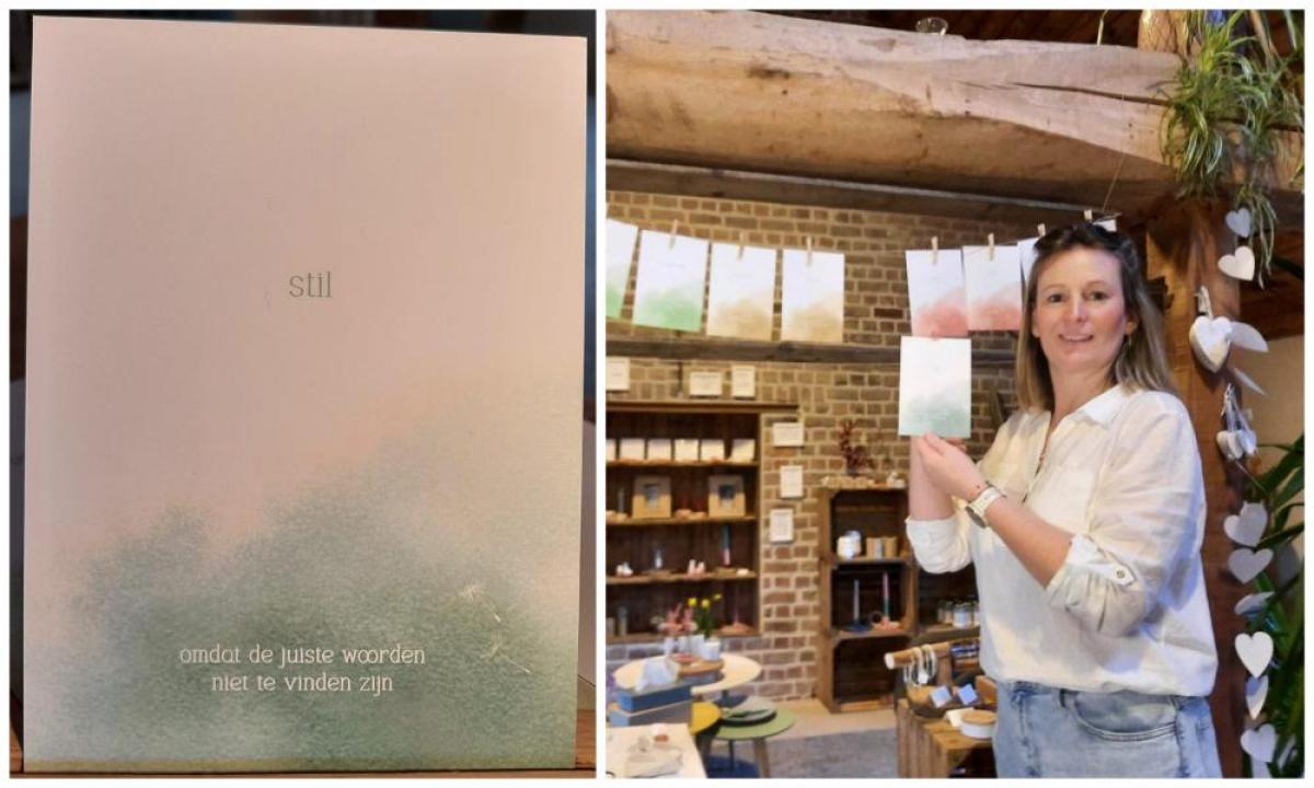 Tine Top van De Troostzolder in Poperinge heeft haar eigen reeks troostkaartjes gelanceerd.