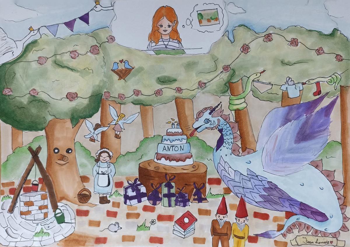 De tekening van Fran.