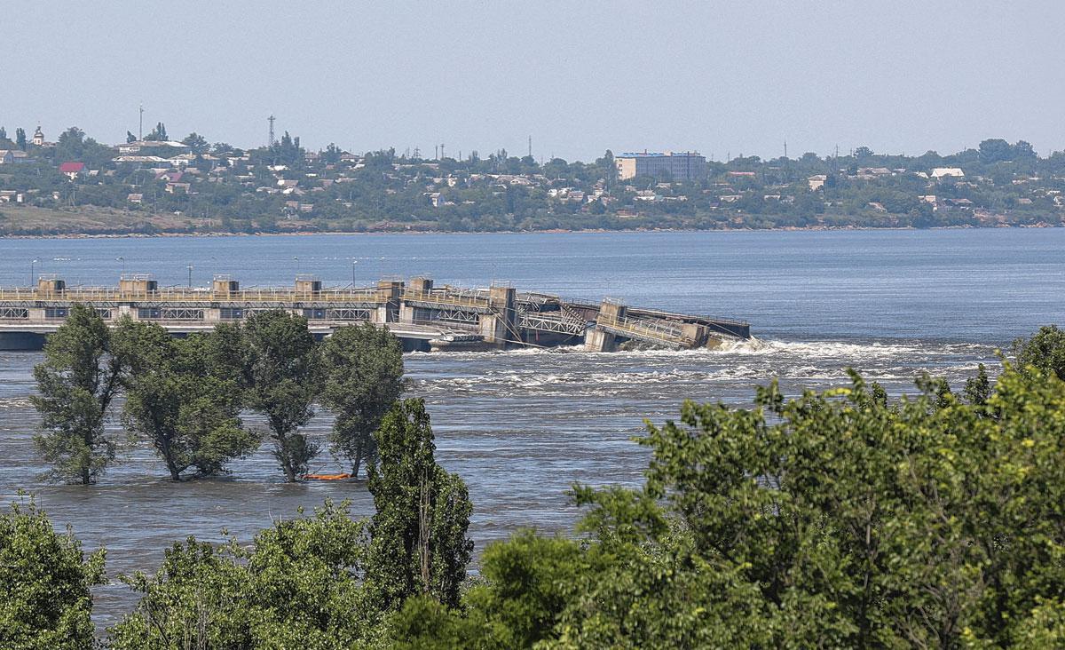 Construit en 1956, le barrage de Nova Kakhovka était un lieu stratégique occupé par les Russes au début de la guerre.
