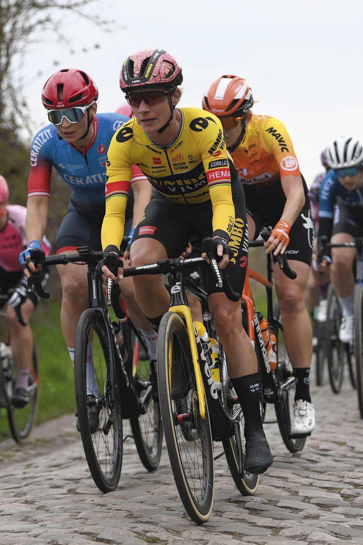 Marianne Vos in Parijs-Roubaix dit jaar. 'Ze beheerst alle aspecten van de sport.'