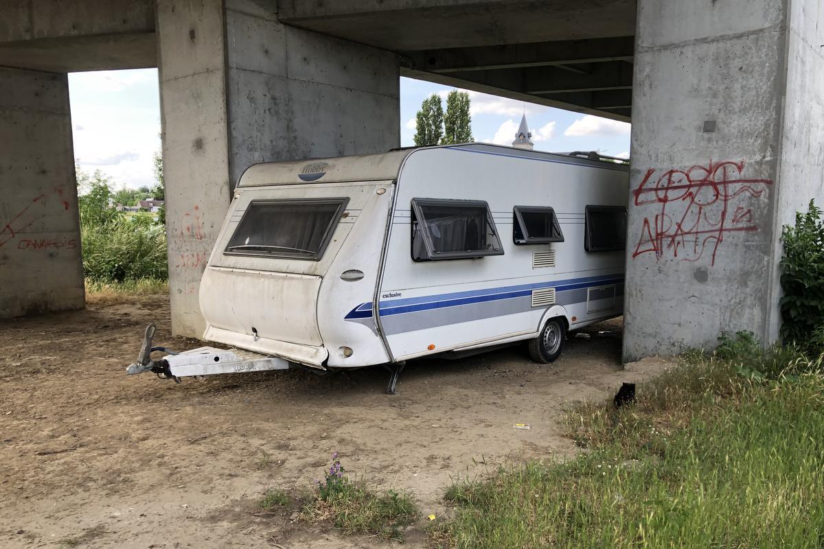 De nieuwe caravan.