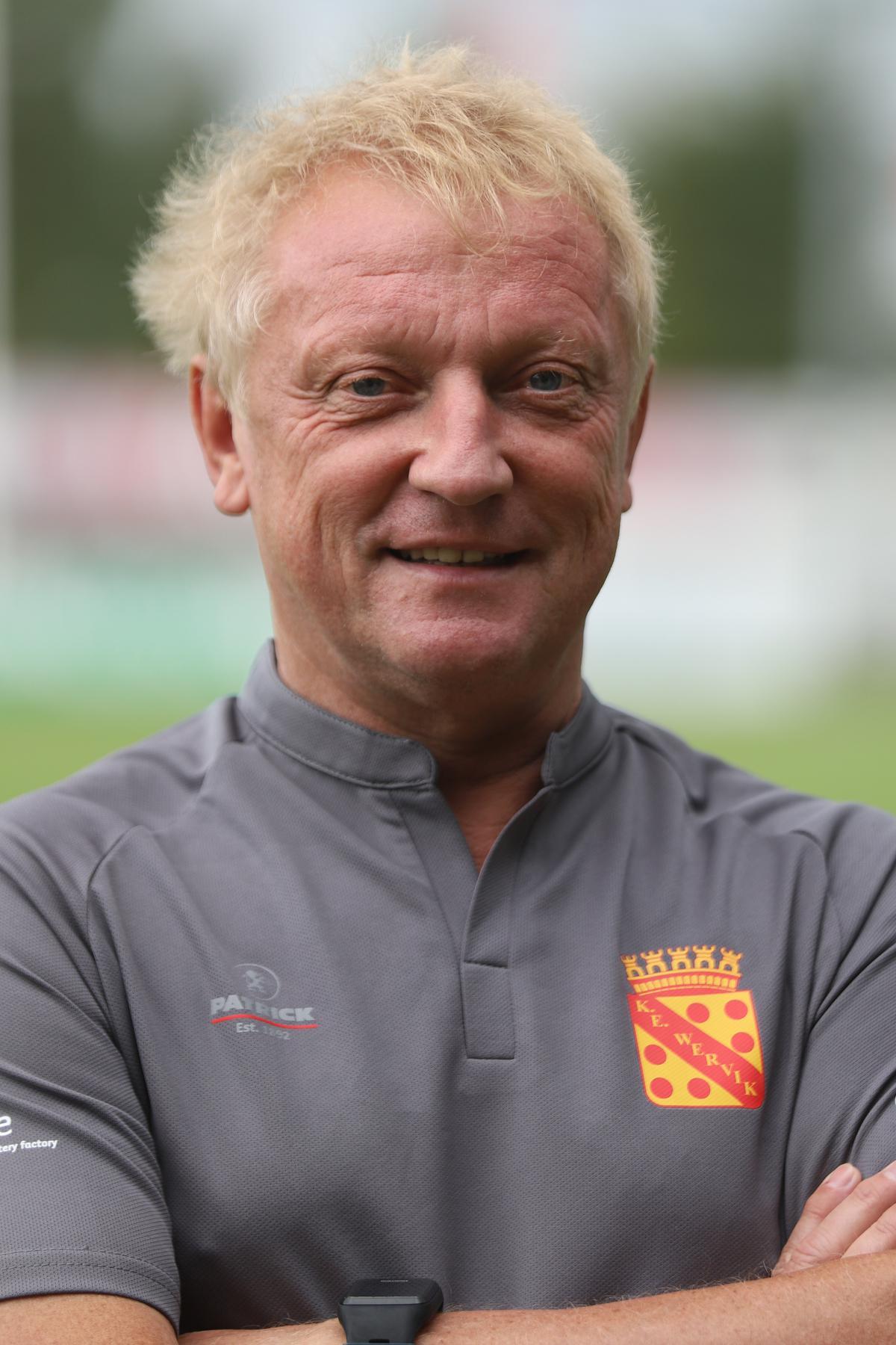 Maxim Vandamme als trainer van Wervik waar hij nu aan zijn elfde seizoen toe was.©Marnix Goemaere / VDB VDB