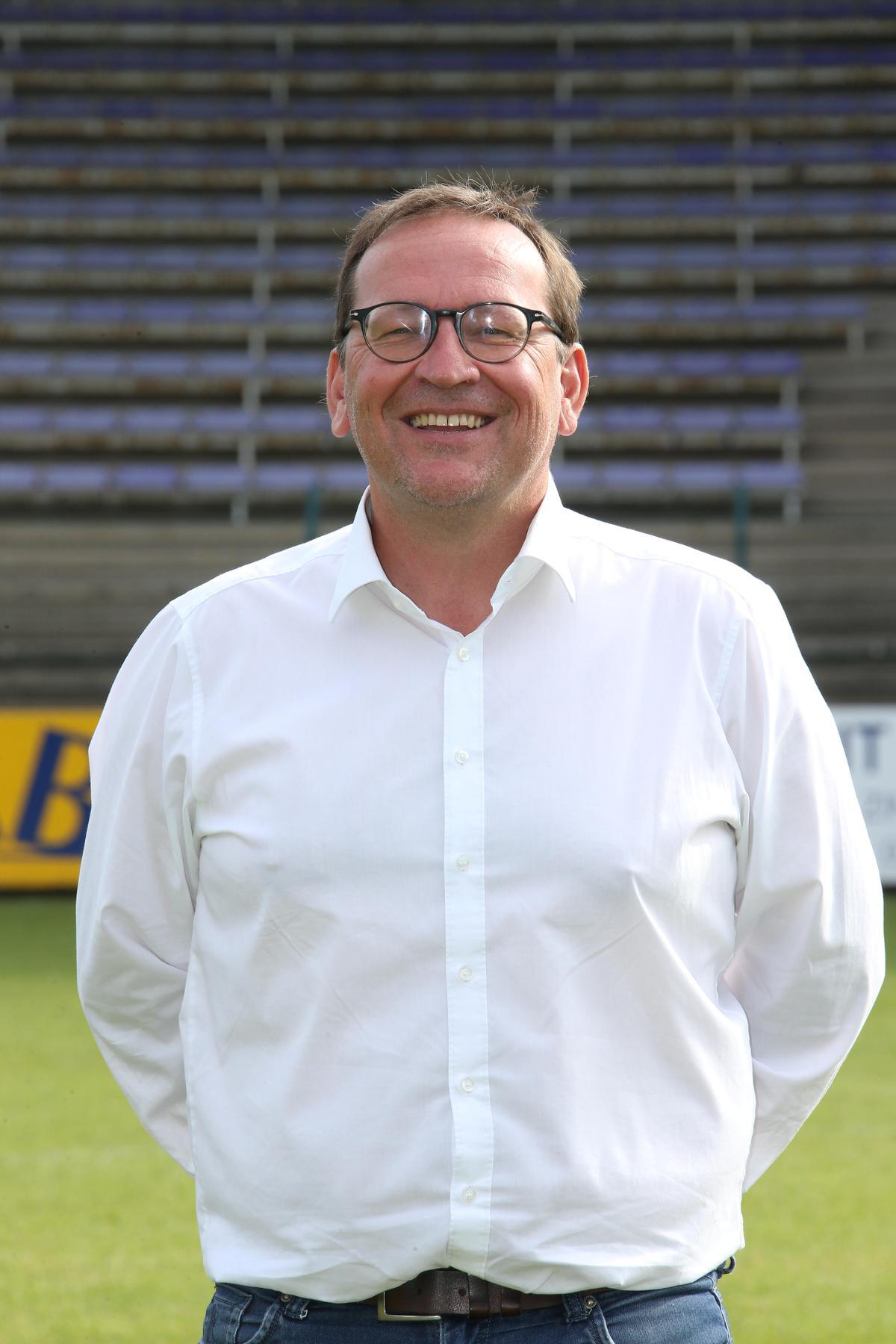 Bestuurslid Jan Feys na de 11 van RC Harelbeke tegen Jong Zulte