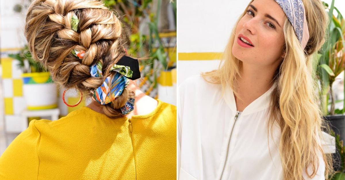 escaleren hulp Wedstrijd PINSPIRATION: 4 easy manieren om een sjaaltje in je haar te knopen