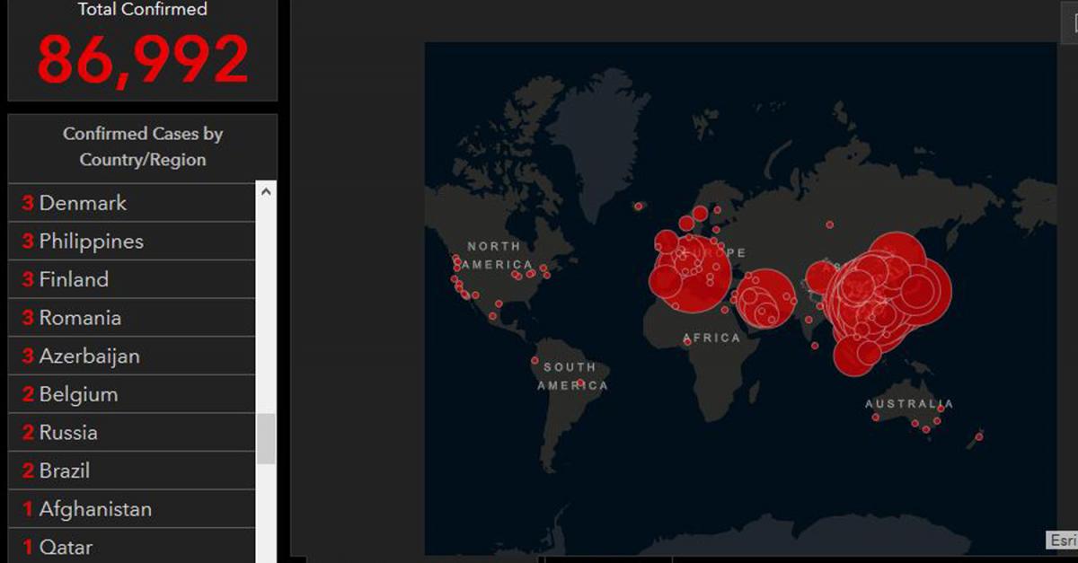 Carte Interactive De L Volution Du Coronavirus Travers Le Monde