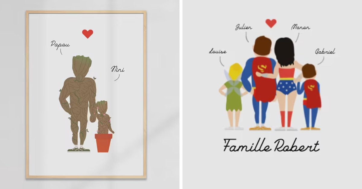 Affiche Famille personnalisé