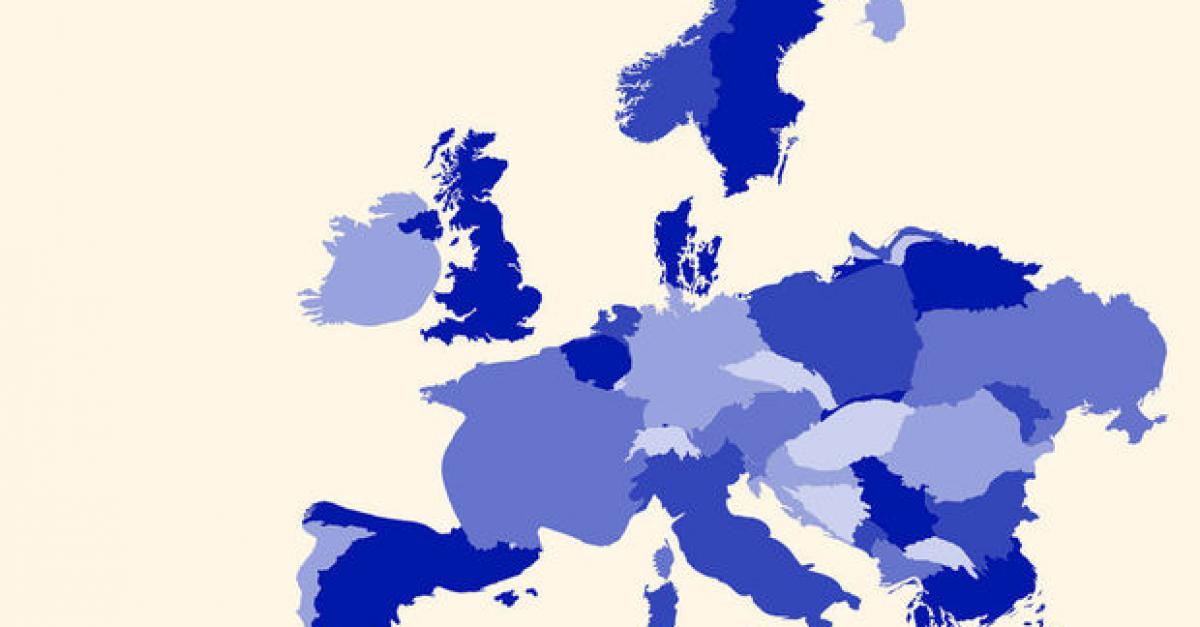 Wapenstilstand Mammoet Het kantoor Kaart van Europa hertekend in verhouding tot de staatsschuld: 'België wordt  tweemaal zo groot als Nederland'