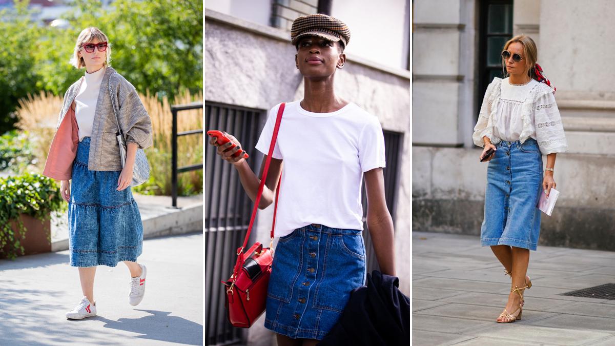 Vertrek naar Crimineel Voorafgaan Streetstyle: 4 x on trend manieren om je denim rok te dragen