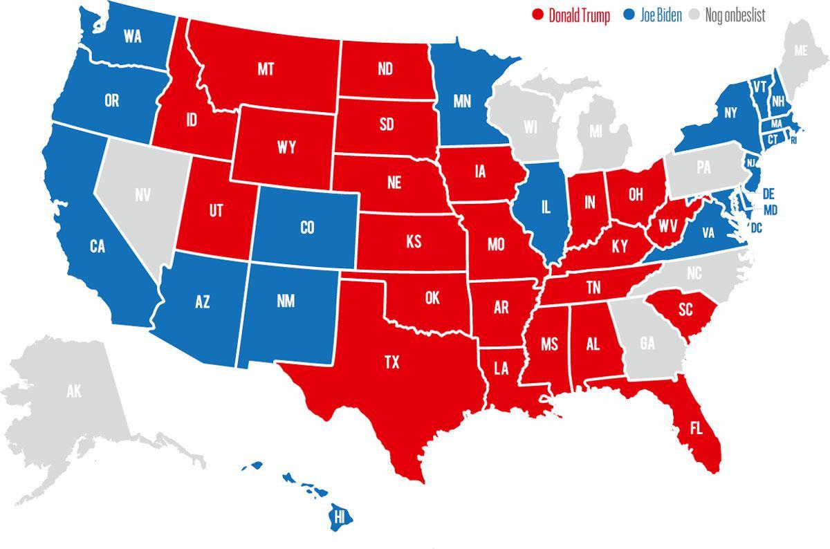 Amerikaanse verkiezingen zijn nagelbijter