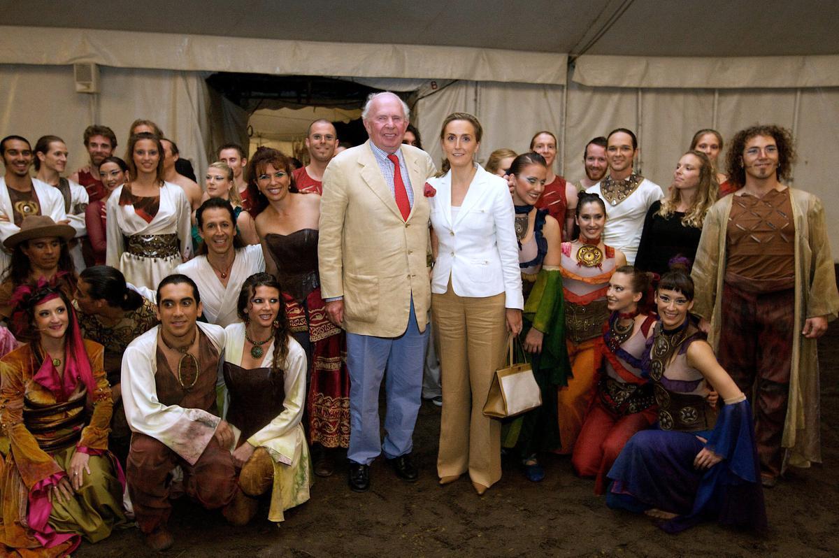 Samen met prinses Claire bij de verjaardagsshow van Cavalia in 2008.© BELGA