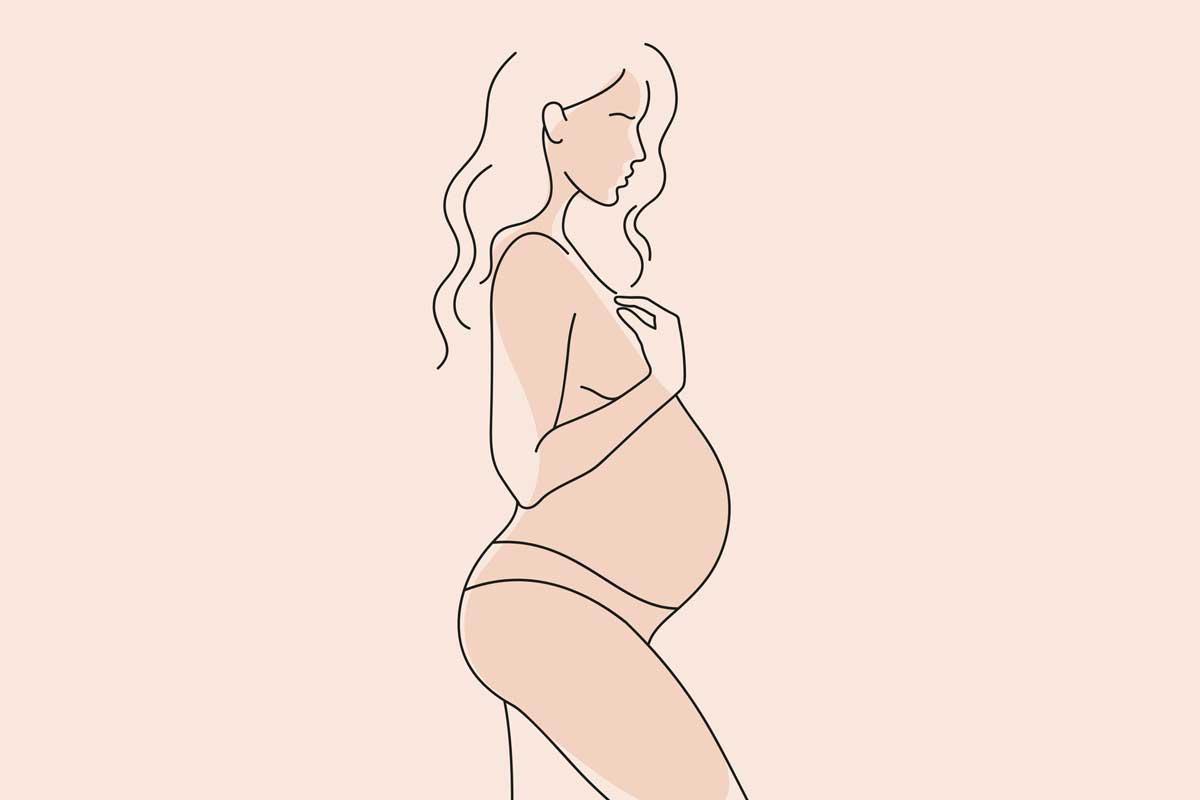 Een zwangerschap toont aan welke regels vrouwen zich afbeelding