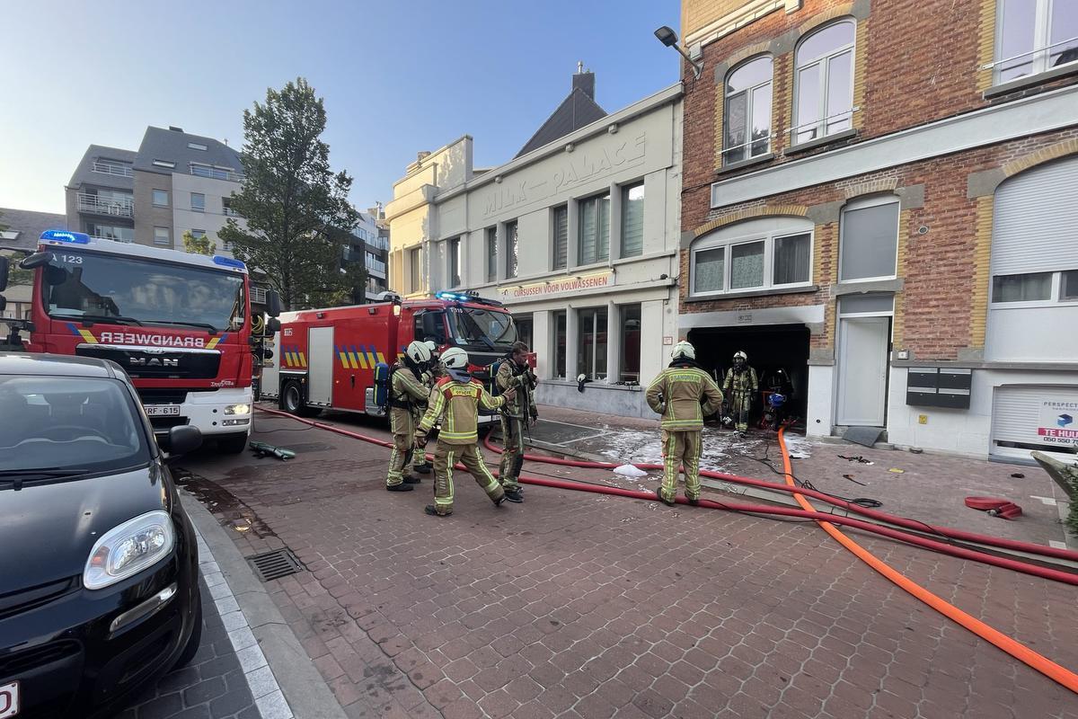 Zware brand in ondergrondse garage in Oostende KW.be