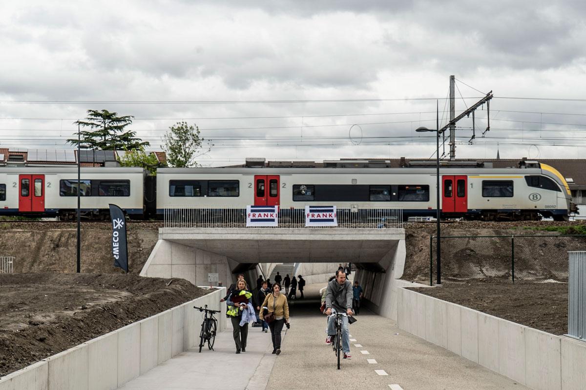 Fietstunnel aan Gent-Dampoort
