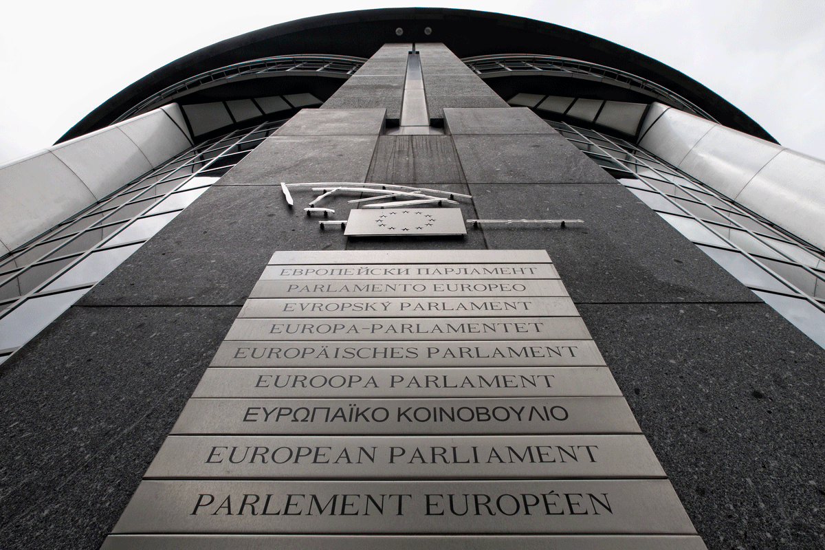 Het Europees Parlement in Brussel.