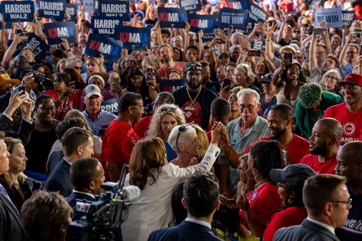 Verkiezingsmeeting Kamala Harris