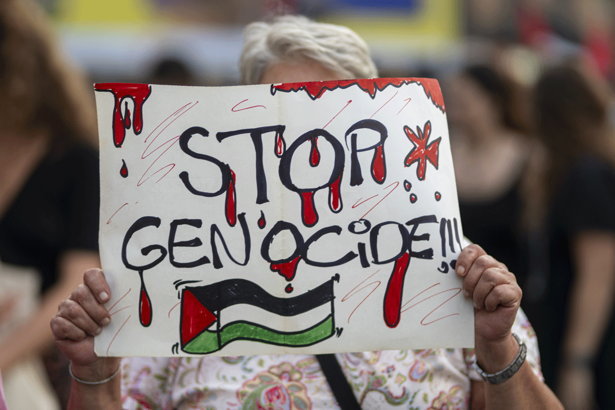 Pro-Palestijns protest in Spanje.