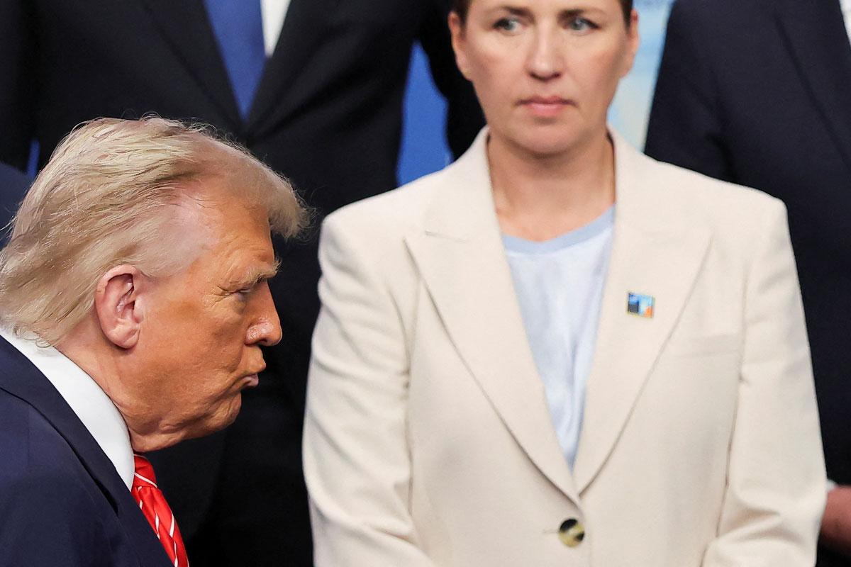 Donald Trump en Mette Frederiksen