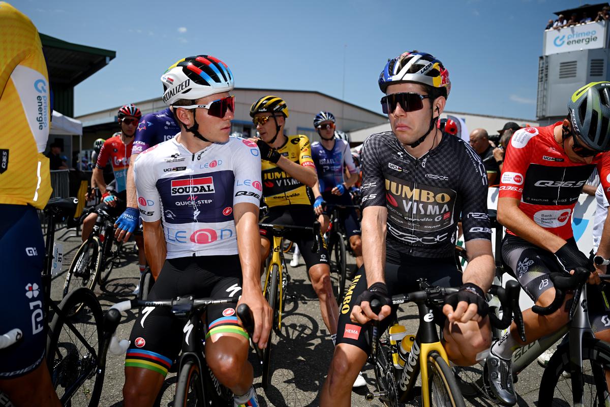 Remco Evenepoel en Wout van Aert.