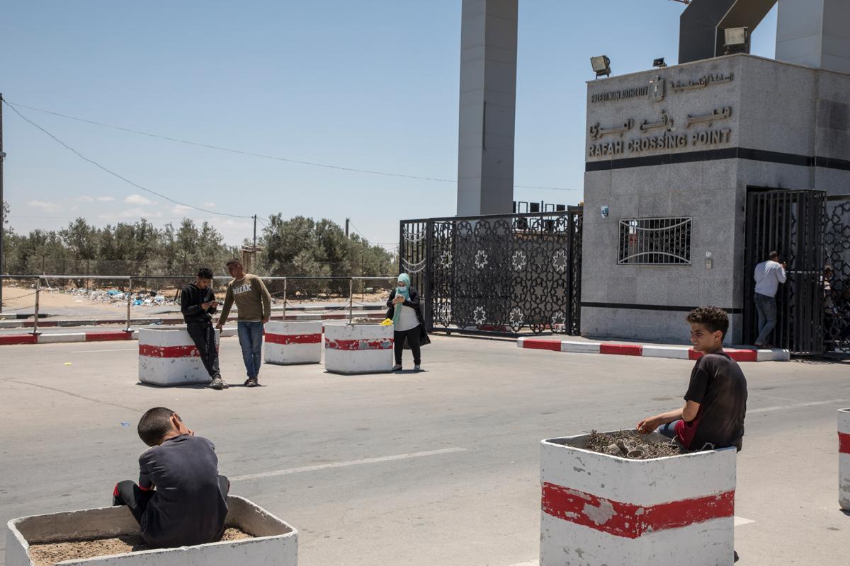 De grensovergang tussen Egypte en de Gazastrook in Rafah.