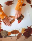 knutselen met herfstbladeren