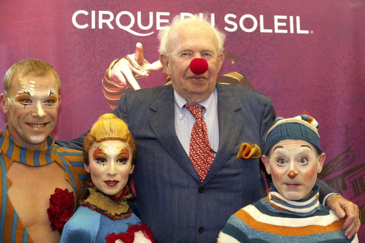 Bij de voorstelling van Cirque du Soleil in Knokke-Heist in 2013.© BELGA