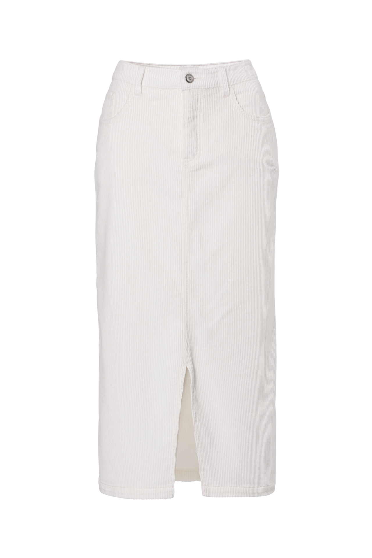 Witte fluwelen rok (29,99 euro), van C&A.