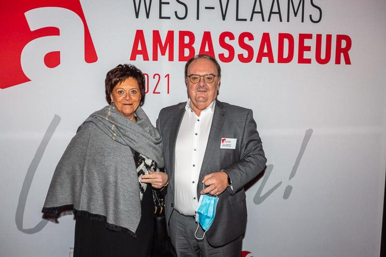 Algemeen directeur KW Stefaan Vermeersch en zijn echtgenote Veerle De Pauw.