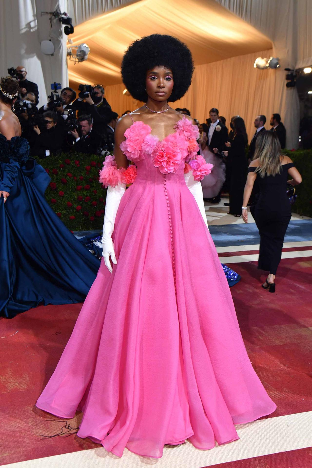 US actress Kiki Layne arrives for the 2022 Met Gala at the Metropolitan Museum of Art on May 2, 2022, in New York. - The Gala raises money for the Metropolitan Museum of Art's Costume Institute. The Gala's 2022 theme is "In America: An Anthology of Fashion". (Photo by ANGELA  WEISS / AFP)