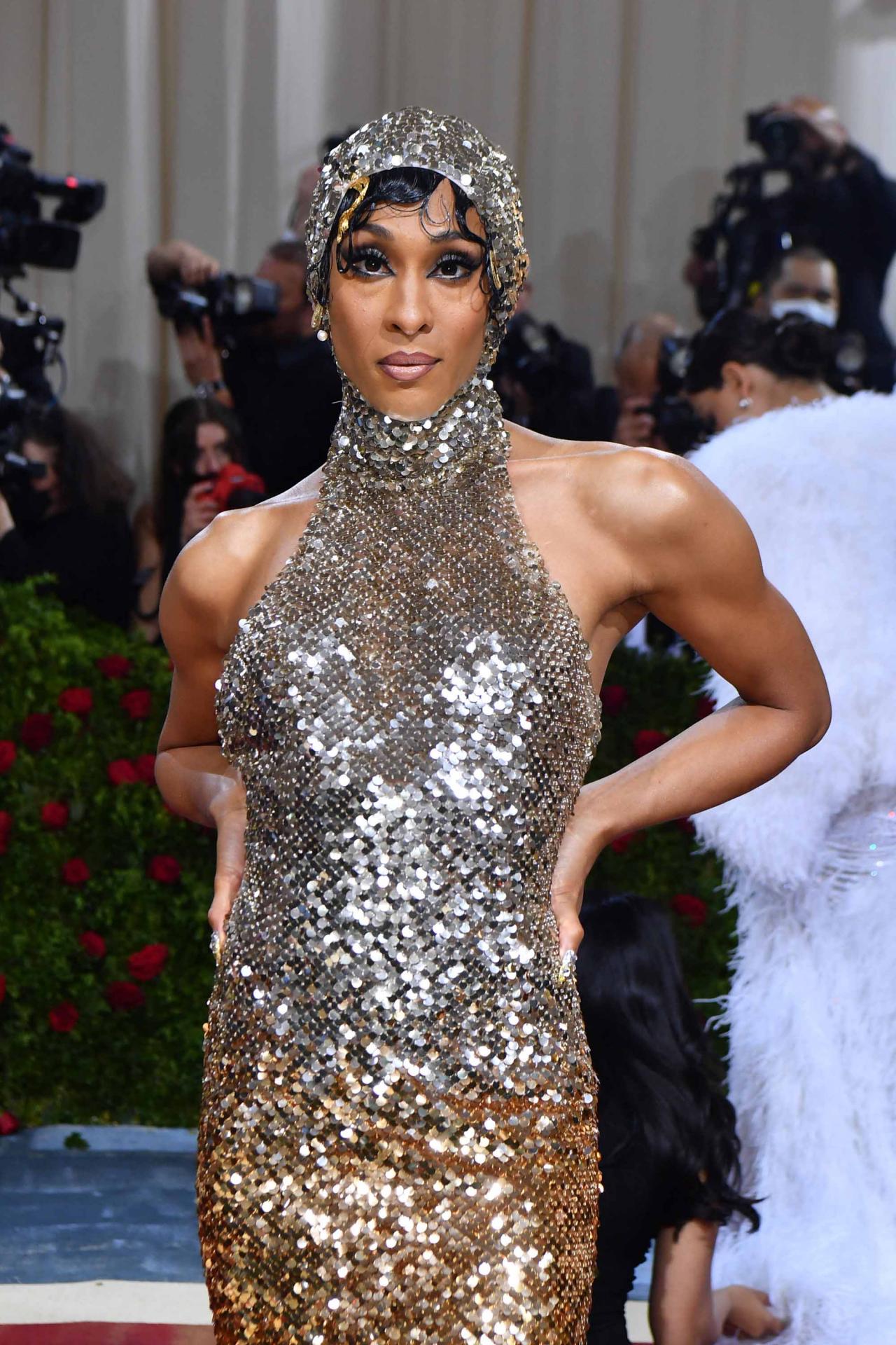US actress Michaela Jae Rodriguez arrives for the 2022 Met Gala at the Metropolitan Museum of Art on May 2, 2022, in New York. - The Gala raises money for the Metropolitan Museum of Art's Costume Institute. The Gala's 2022 theme is "In America: An Anthology of Fashion". (Photo by ANGELA  WEISS / AFP)