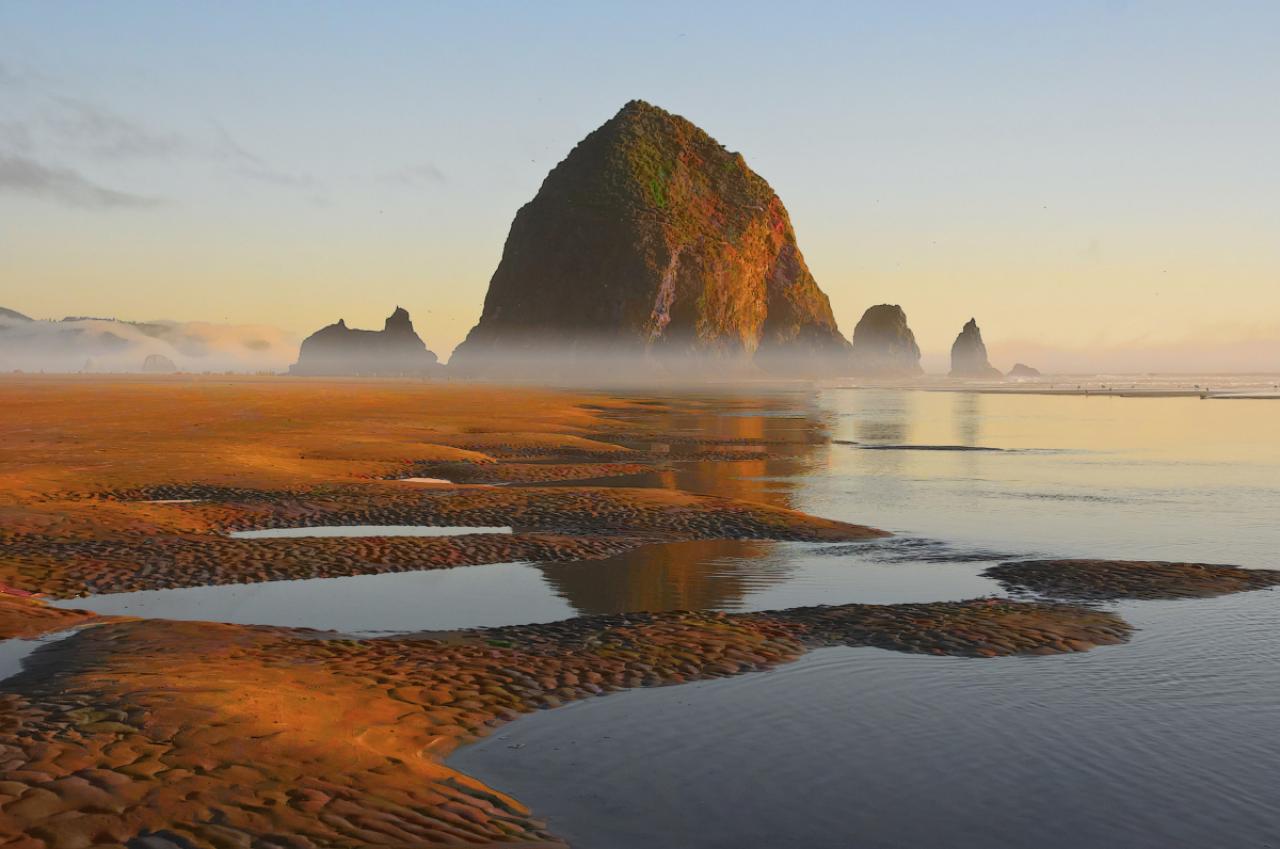 The Earth is the most beautiful artist and the sea keeps her company, as here in Cannon Beach, Oregon.
