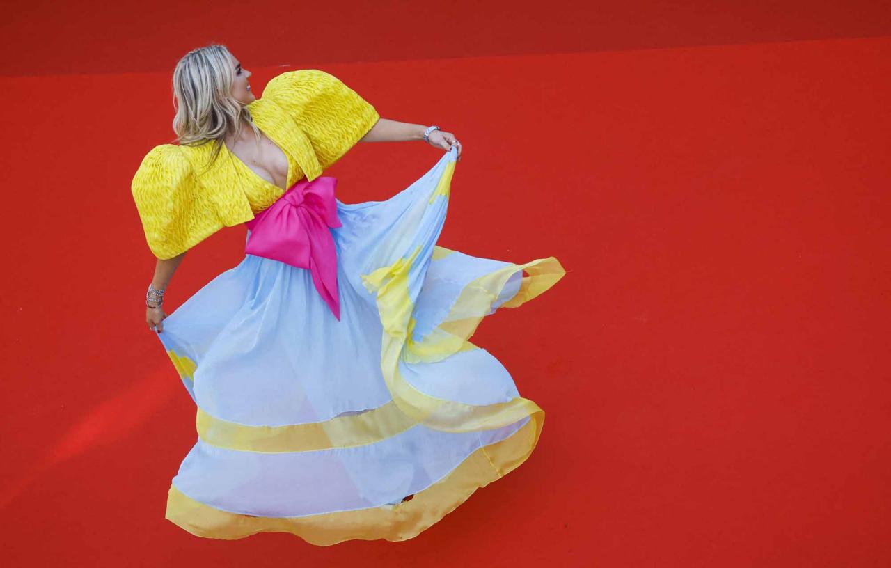 The 75th Cannes Film Festival - Opening ceremony and screening of the film "Coupez" (Final Cut) Out of competition - Red Carpet arrivals - Cannes, France, May 17, 2022. Singer Tallia Storm poses. REUTERS/Stephane Mahe     TPX IMAGES OF THE DAY