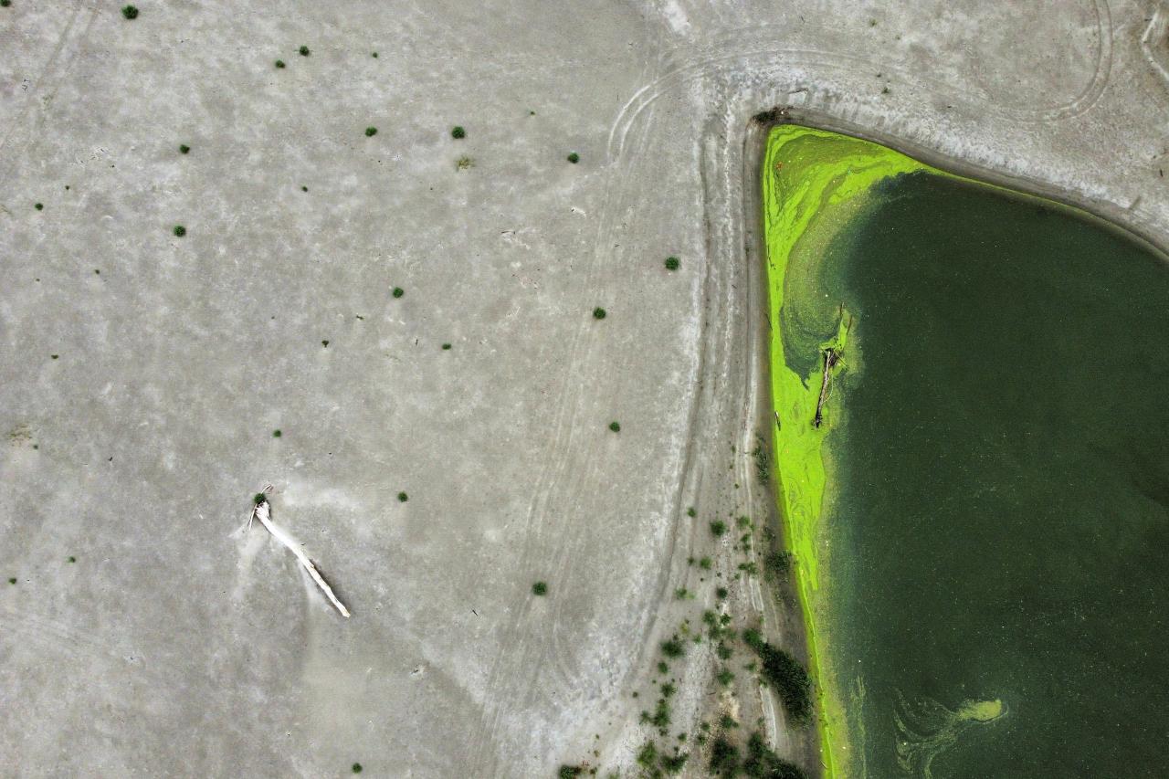 A view shows parts of the dried-up River Po that has been suffering from the worst drought in 70 years, near Borgo Virgilio, Italy, August 7, 2022. REUTERS/Flavio Lo Scalzo      TPX IMAGES OF THE DAY